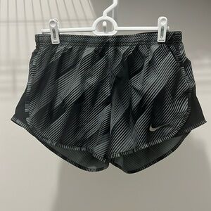 Nike dri-fit black and grey running shorts with pocket